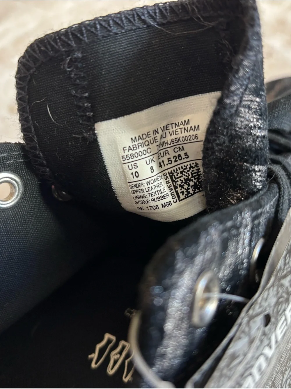 Converse Black and White Brushstroke Low-Top Sneakers
